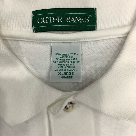 Men's Outer Banks XL Polo Shirt Ireland Flag Crest White Irish St. Patricks Day - Picture 6 of 6